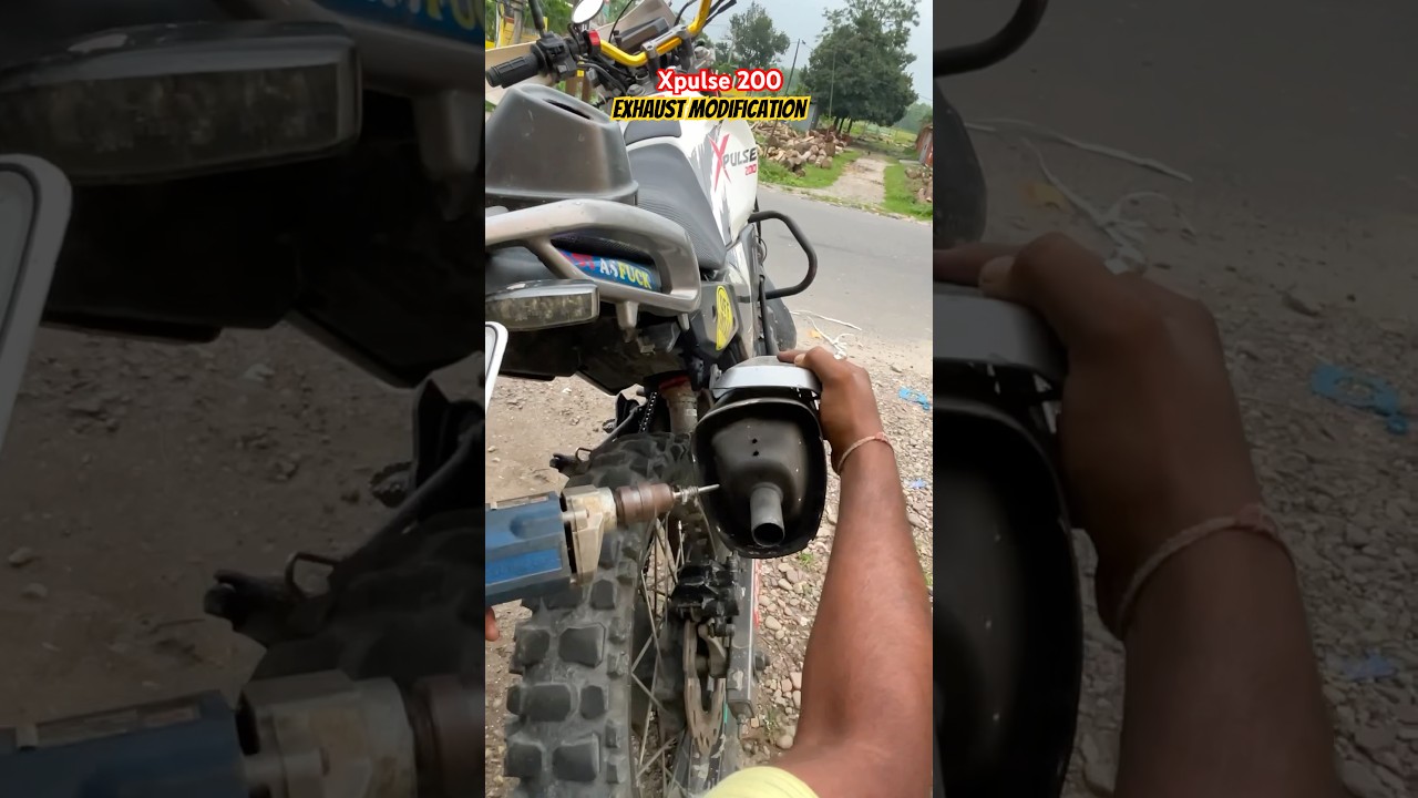 Xpulse 200 exhaust modification akrapovic exhaust&rsaquo; #xpulse200 #akrapovicexhaust#trend #xpulse210