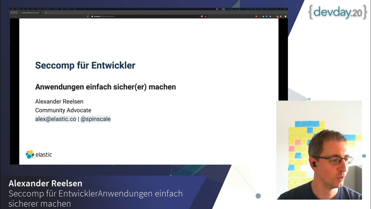 Dev Day 2020: Alexander Reelsen - Seccomp f&uuml;r Entwickler - Anwendungen einfach sicherer machen