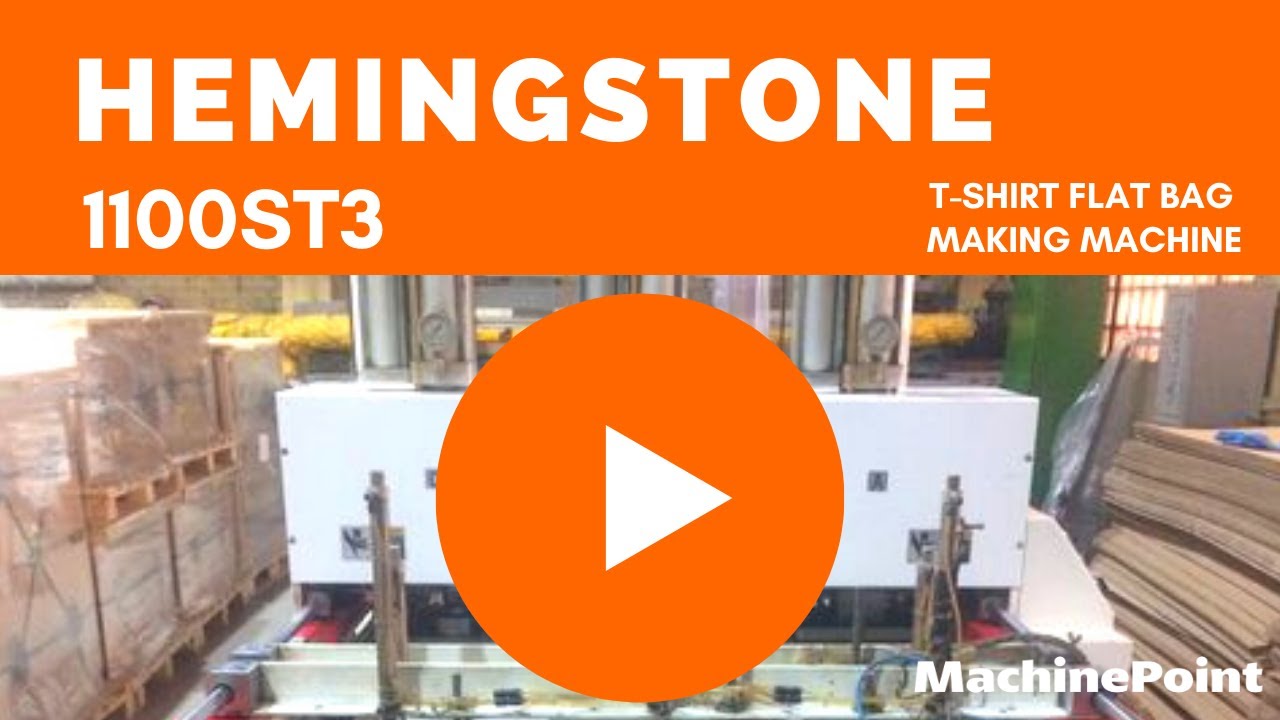HEMINGSTONE 1100ST3 T-Shirt flat bag making machine | HEMINGSTONE Machines