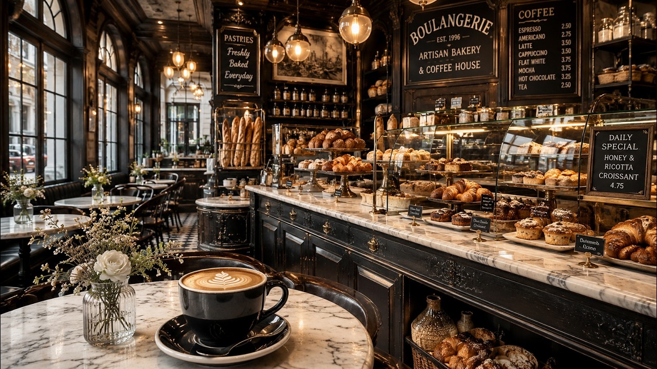 ☕ Cozy Bakery Cafe Ambience | Relaxing Jazz Coffee Shop & Fresh Pastry Vibes 🥐🎷 (3 Hours)