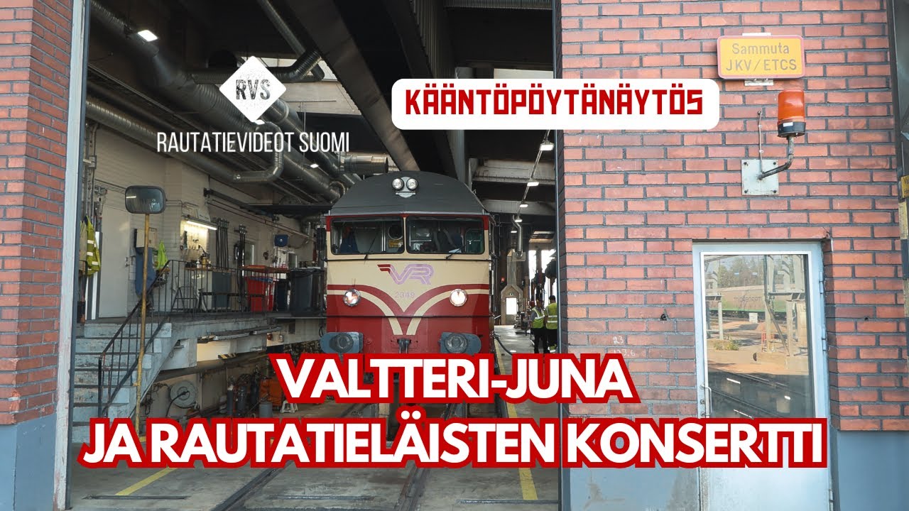 Vr:n perhepäivän tapahtumia Tampereella - Dr13, kääntöpöytänäytös ja rautatieläisten konsertti