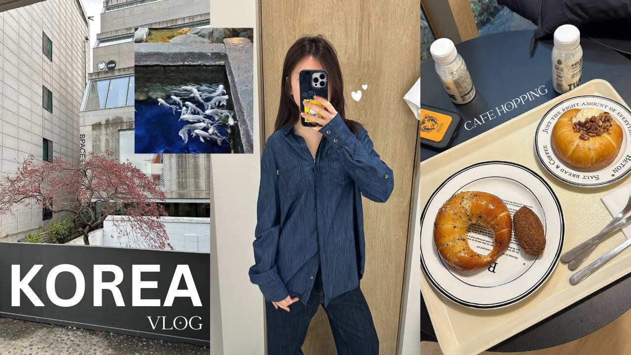 KOREA vlog: salt bread, hanbok, dubai choco mochi, & shopping in Seongsu 🍓 🥐 ❄️ 