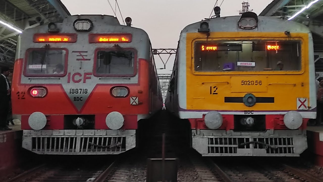A Powerful Parallel Action Between 3 PHASE Emu vs SINGEL PHASE Emu || #indianrailways #trending 