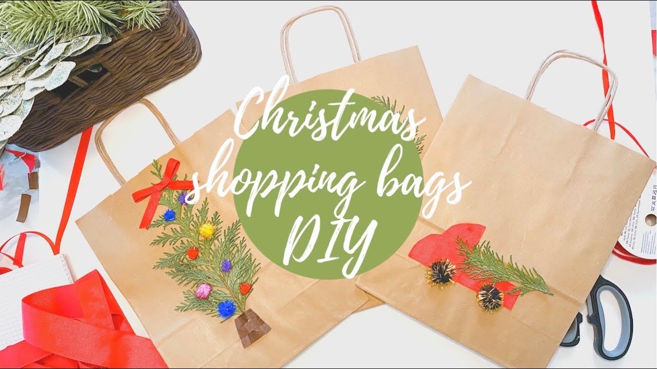 Christmas Shopping bags #natale #sacchetti #diy #tutorial #riciclo #regali #crafty #paper