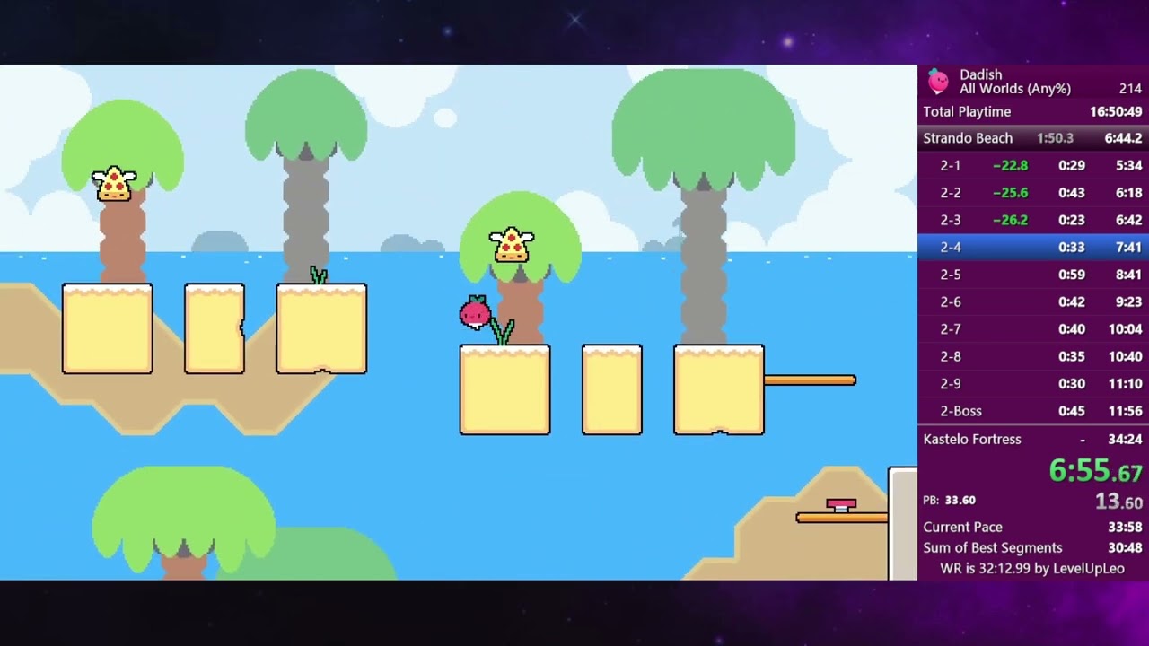 Dadish Speedrun - All Worlds in 33:58.080