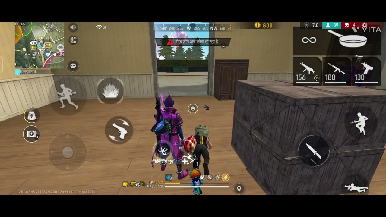 Free fire vidiyo gemple 9 kil ke shat Solo v/s1/4