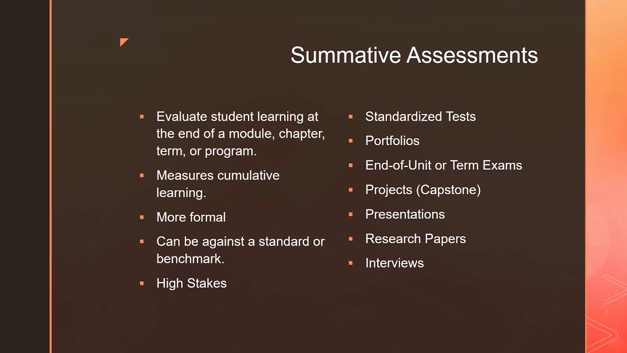 Formative vs Summative