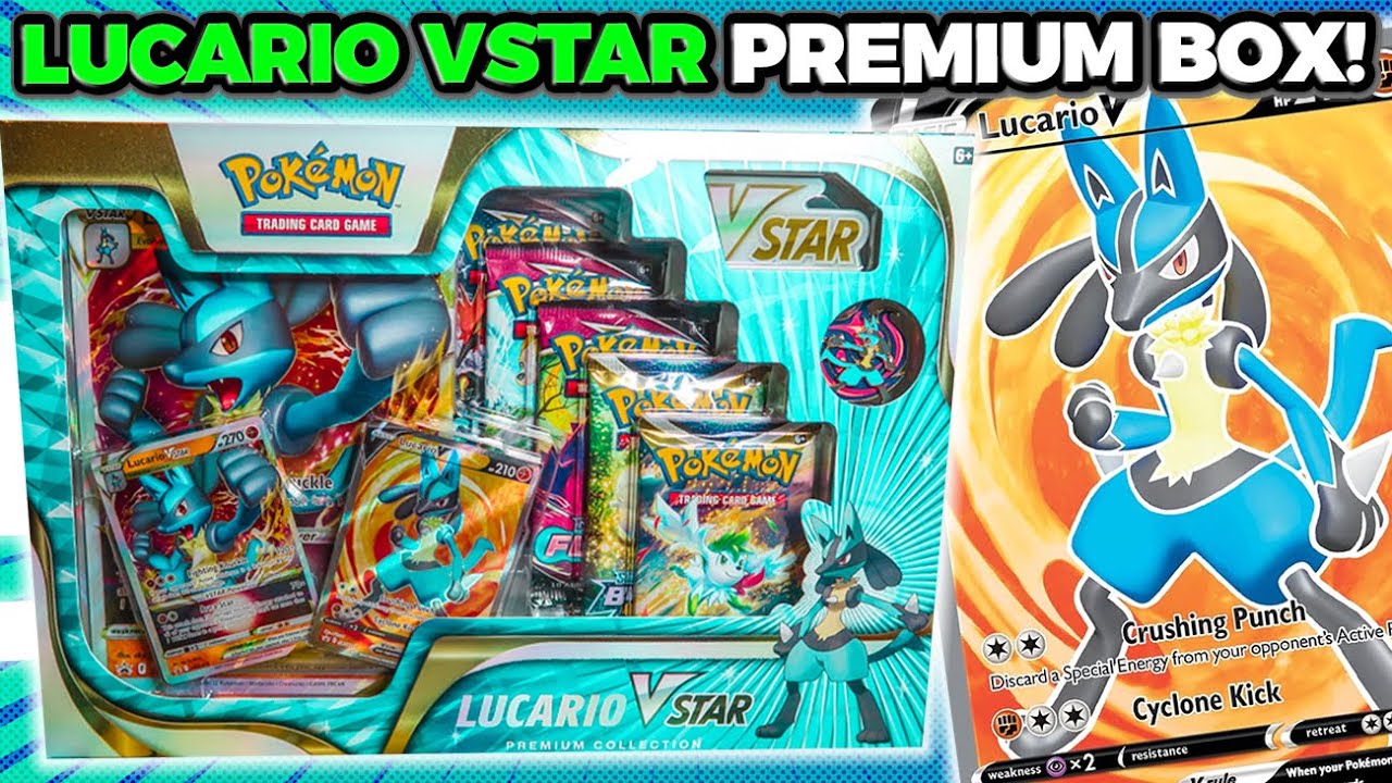 Pokemon Lucario VSTAR Premium Collection Box OPENING!