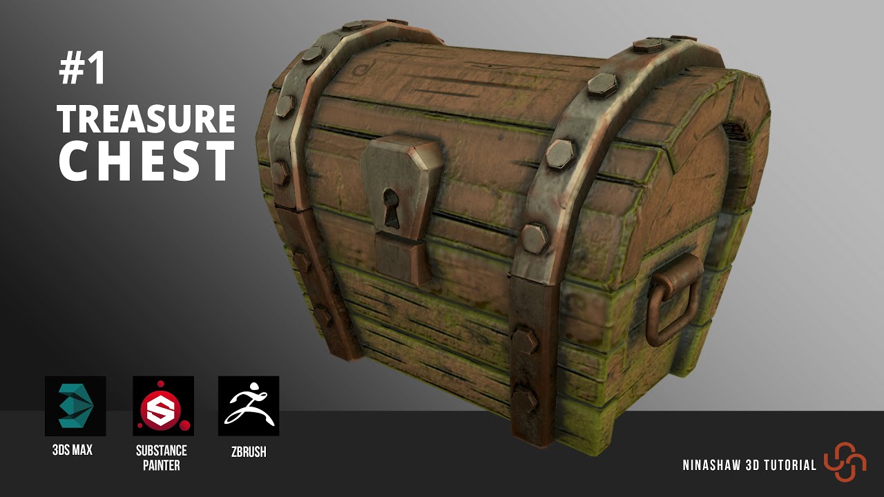 3dsMax Tutorial | Modeling_Sculpting_Texturing a Treasure Chest - Part 1 [Modeling]