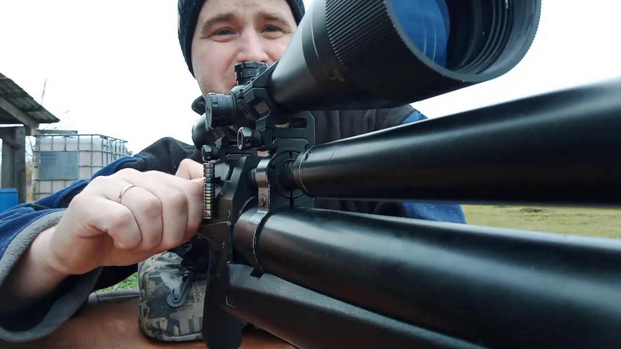 отстрел jsb knockOut и H&N Slug HP на 100 метров.