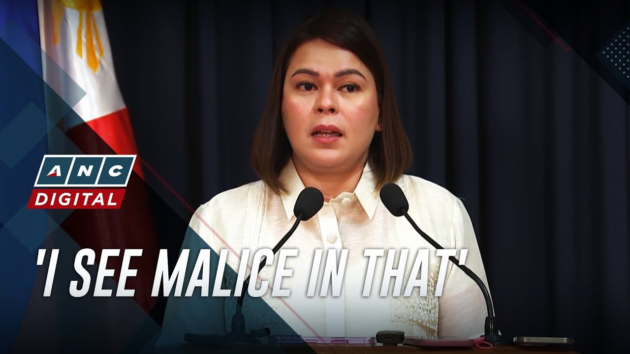 VP Duterte sees 'malice' in PH officials' welfare check on ex-president Duterte | ANC