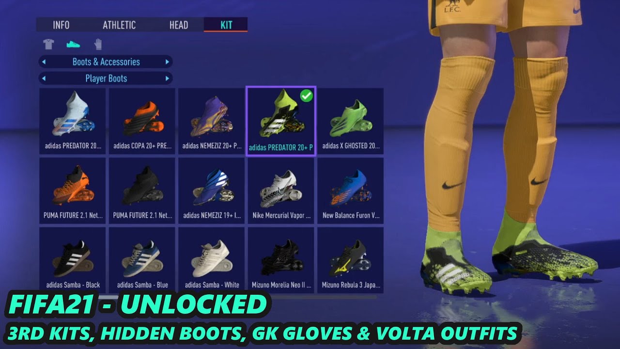 FIFA 21 - UNLOCKING THE HIDDEN 3RD KITS, BOOTS, GK GLOVES AND VOLTA OUTFITS FOR MANAGERS (PC MOD)