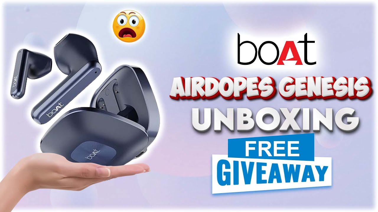 boAt Airdopes Genesis TWS Wireless Earbuds 🎧 Unboxing & Free Giveaway @boAt-lifestyle