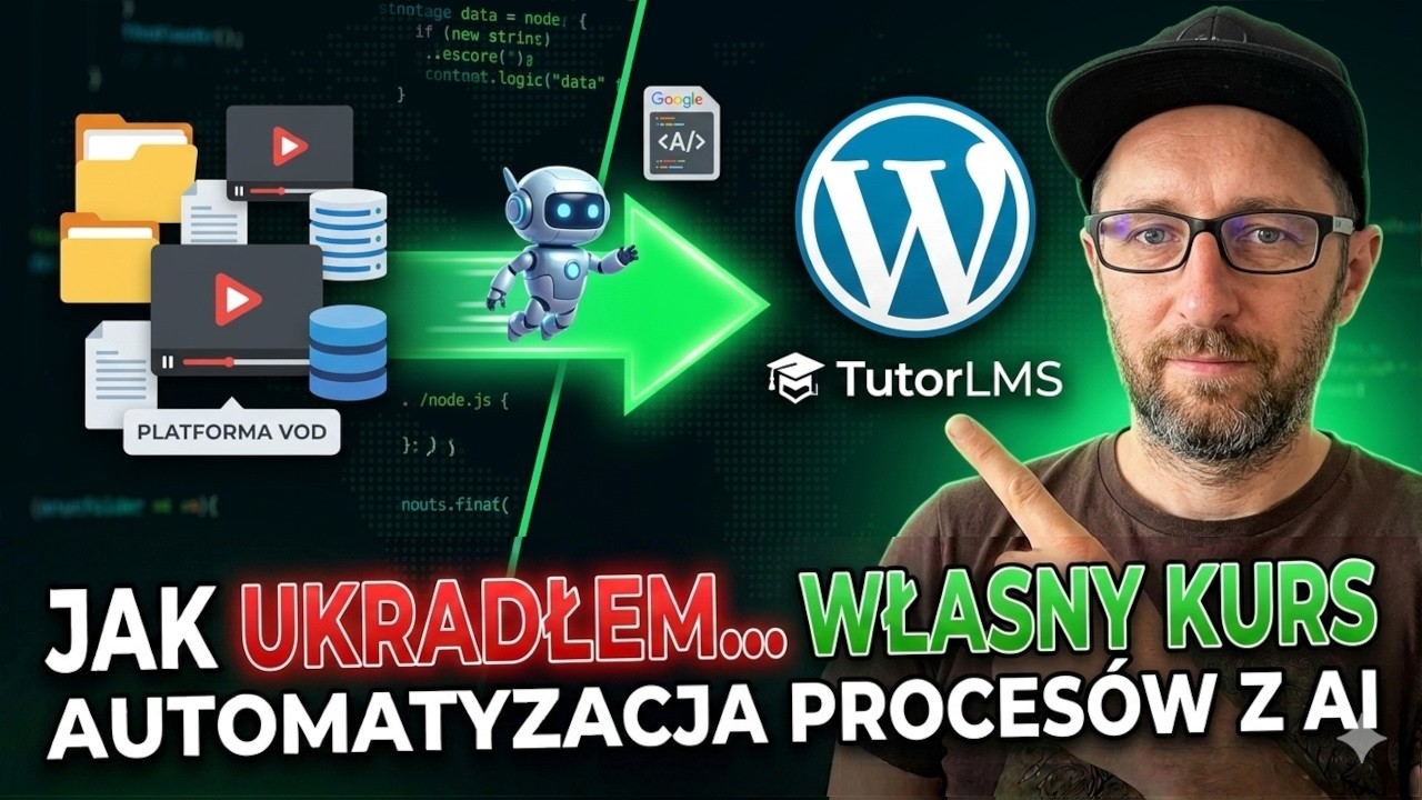 Migracja kursu z dowolnej platformy do WordPressa w kilka minut (AI + Node.js) vibe coding live #1