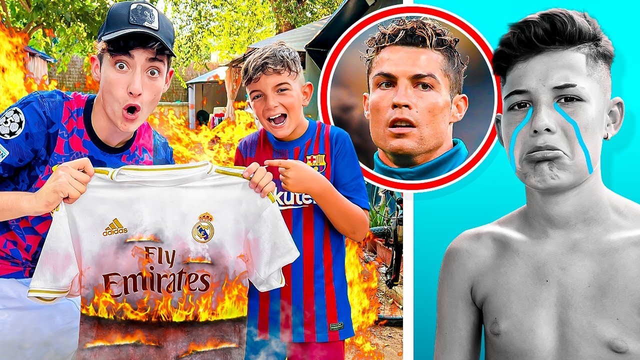 El NIÑO MESSI le QUEMA la CAMISETA de CRISTIANO RONALDO…