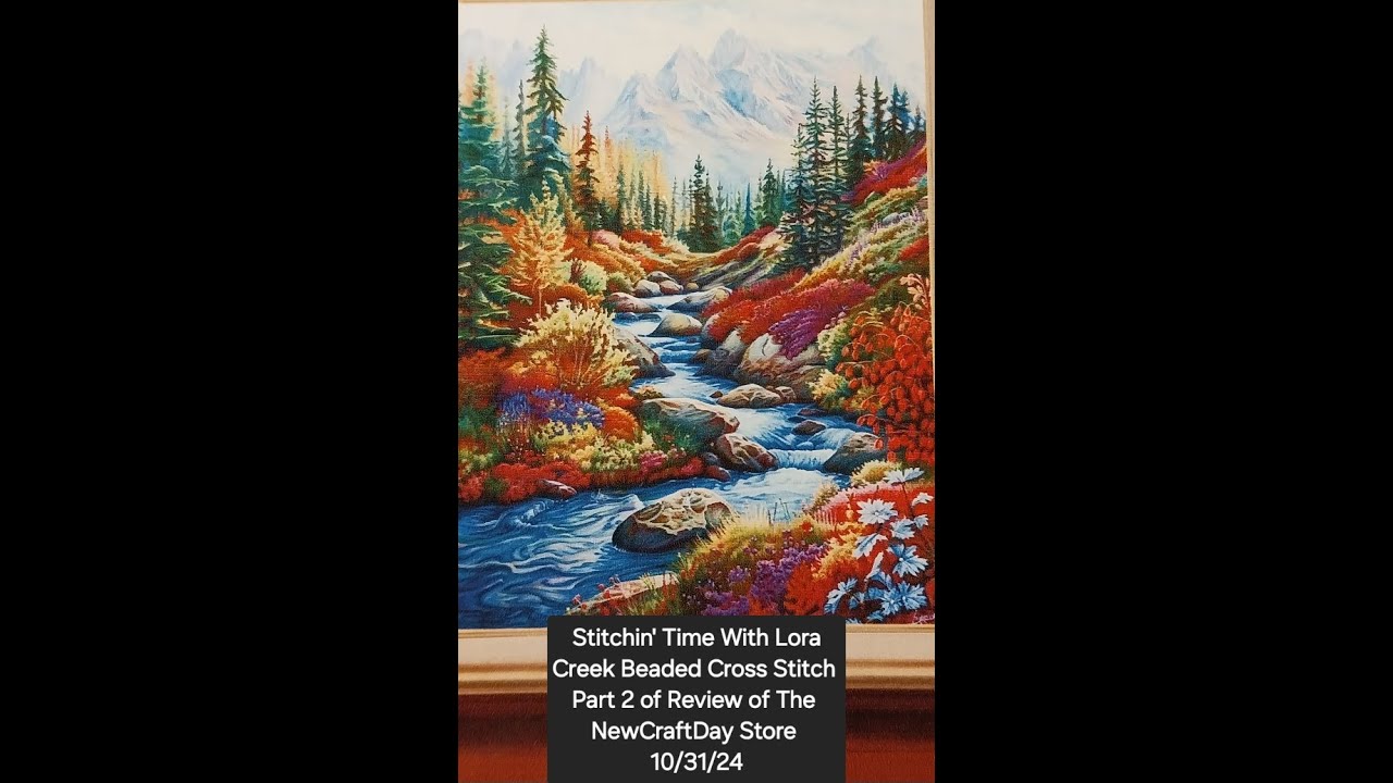 Review of the NewCraftDay Store Part 2 Beaded Creek Cross Stitch- Stitching 10/31/24