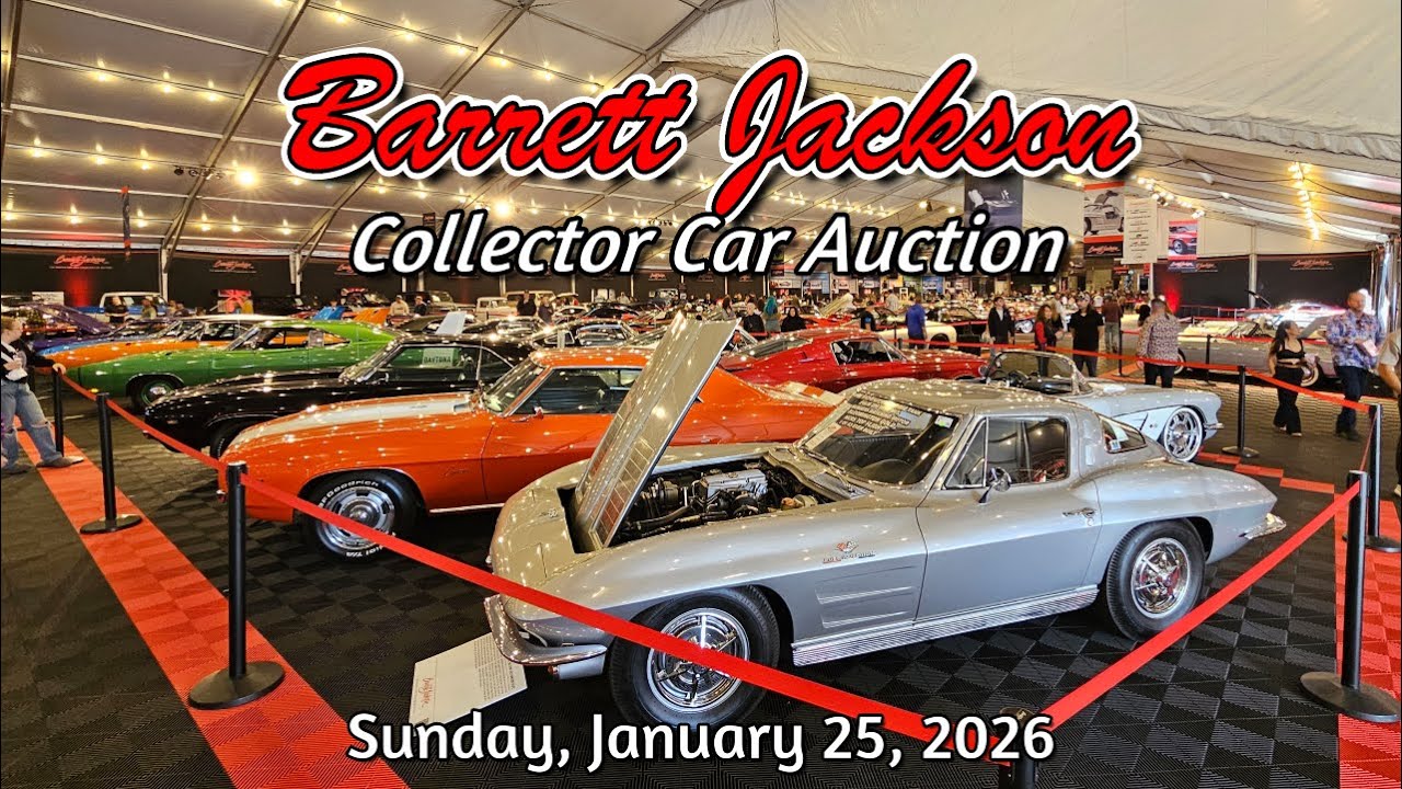 BARRETT JACKSON Scottsdale Sunday 2026 - classic cars - muscle cars - restomods - trucks - hot rods