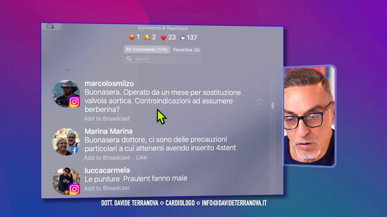 In diretta con Il Dott. Terranova