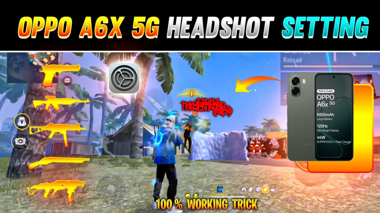 Oppo A6X Free Fire Headshot Setting ✅ 2026 || Free Fire Sensitivity Setting 😱 Free Fire 🔥 Max 
