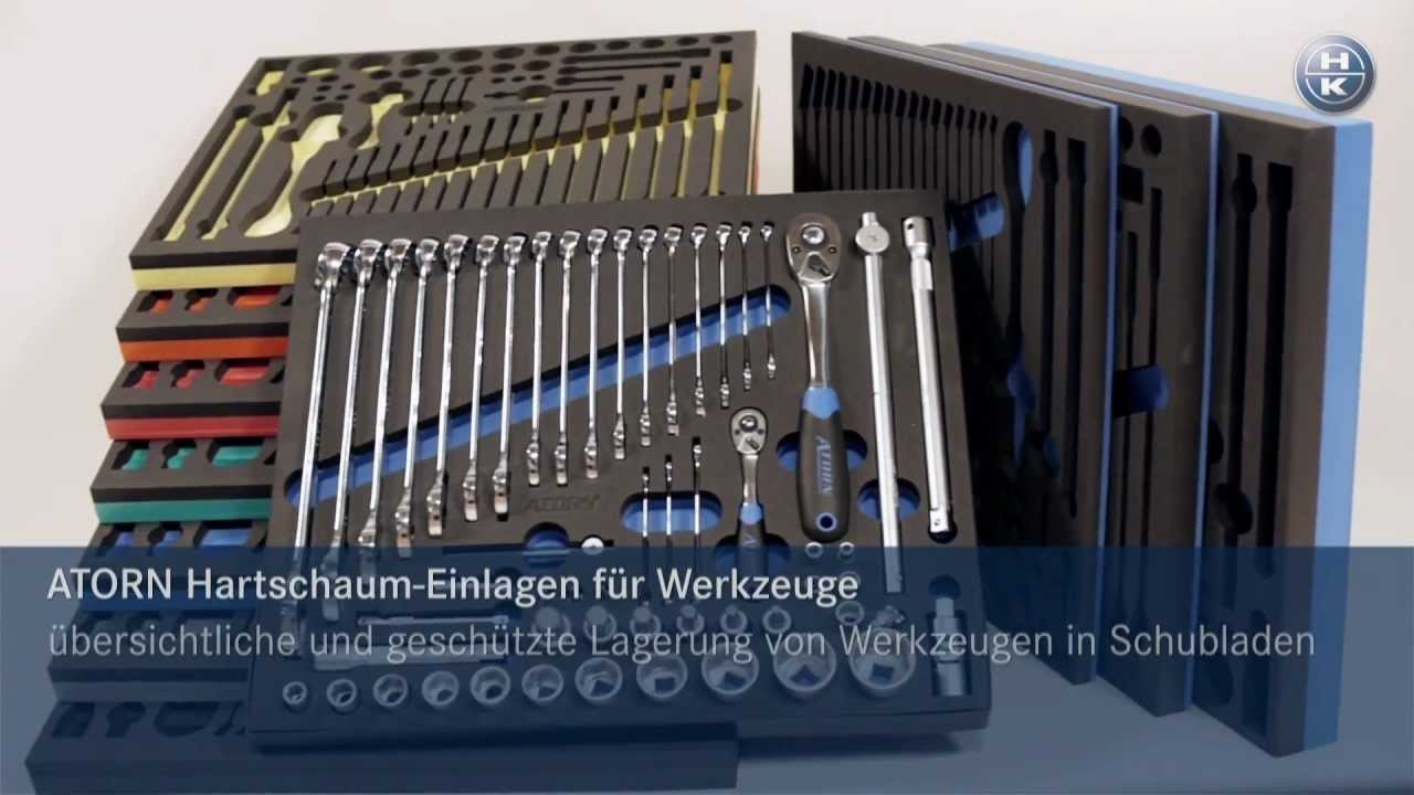 ATORN Hartschaum-Einlagen, best&uuml;ckt mit Werkzeugen
