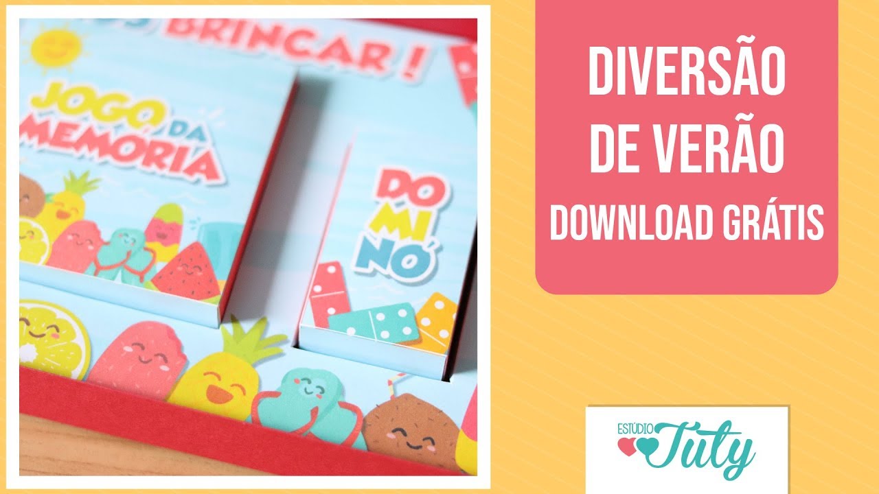 Diversão de verão - Dominó e jogo da memória para as crianças  |  Download Grátis   |  Thiara Ney
