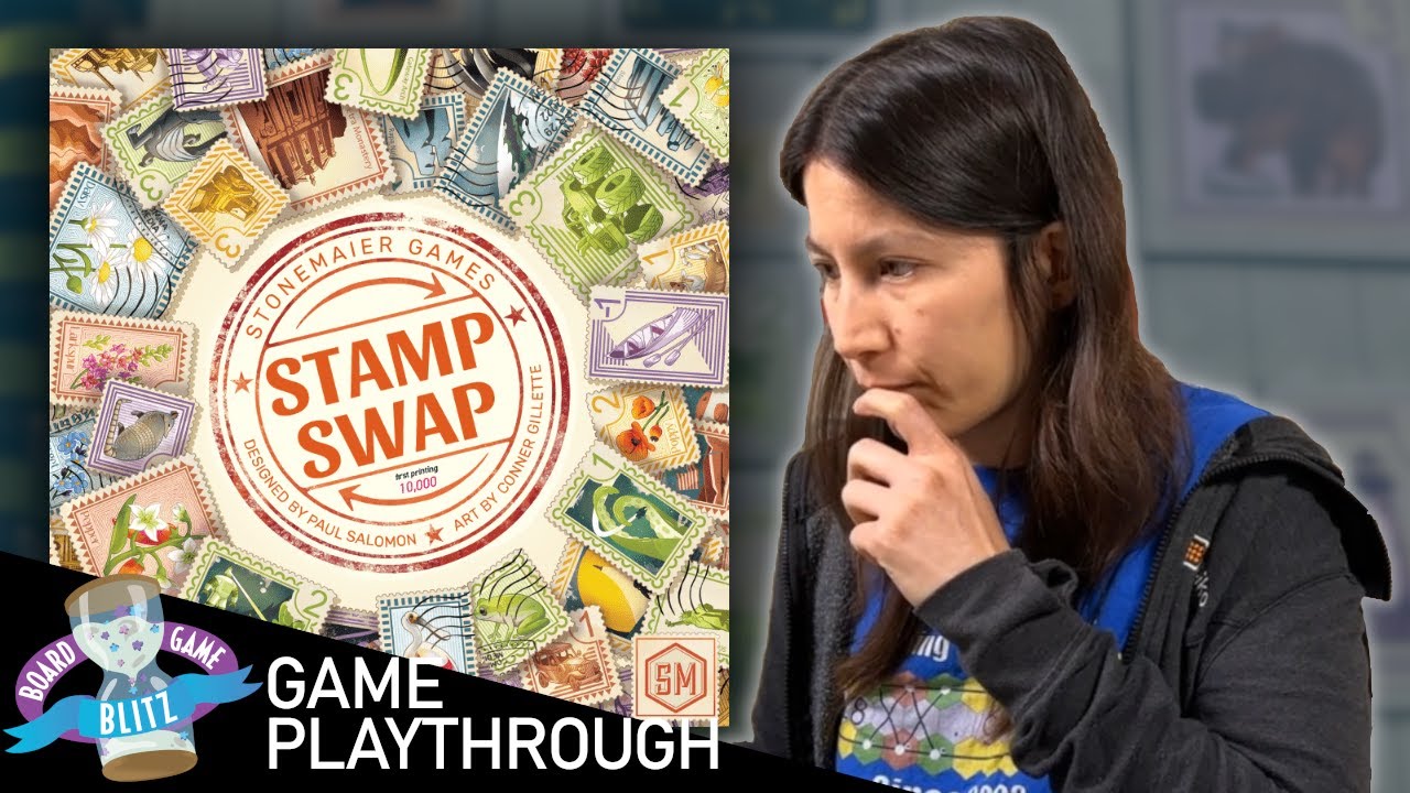 Stamp Swap - Split and choose your stamp collection | Solo Game Playthrough