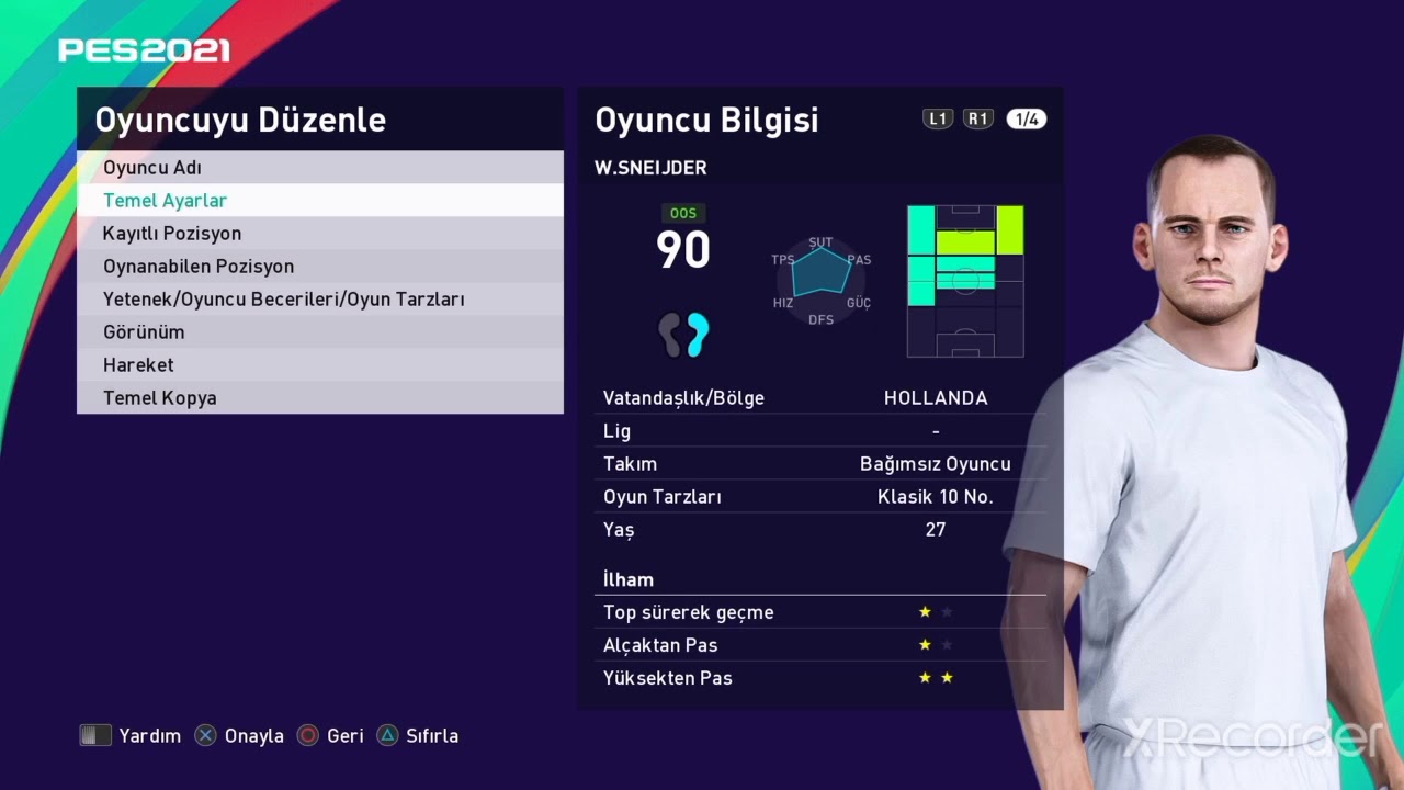 Wesley Sneijder pes 2020-2021 face