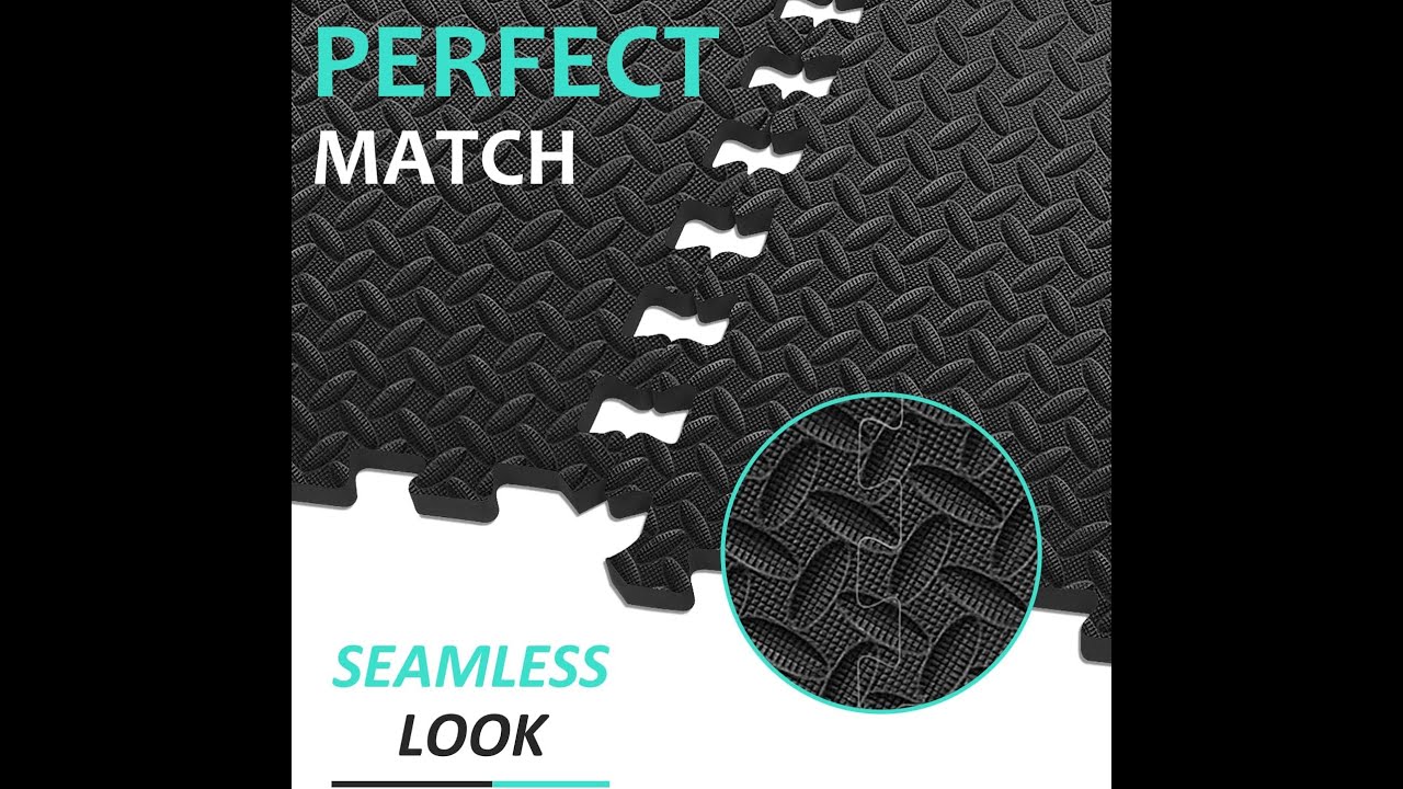 BEAUTYOVO Puzzle Exercise Mat Interlocking Foam Gym Mats EVA Foam Floor Tiles