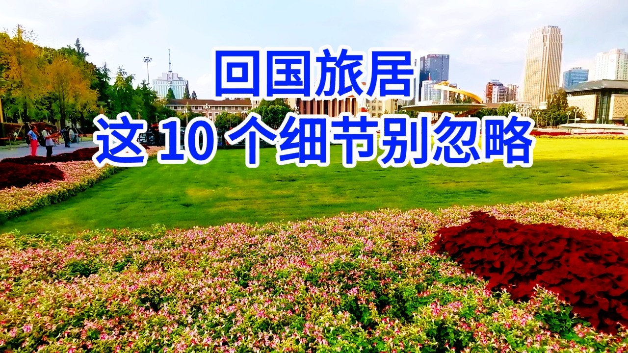 中国之旅/分享回国后的实操经验与真实感受/回国办事/3C充电宝/买机票/出行与交通/居住环境/社区公园/购物体验/网购/康养旅居小技巧/