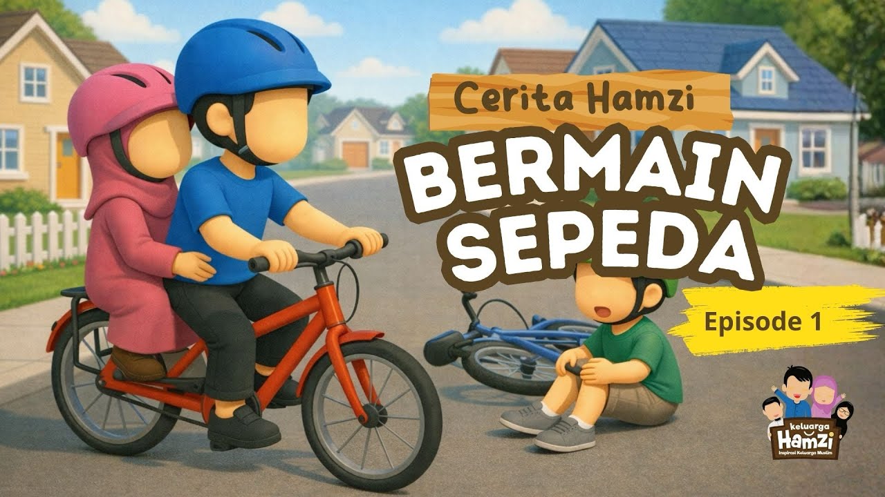 NEW SERIES‼️CERITA HAMZI Eps.1 : Bermain Sepeda  #animasiislami #animasianak 