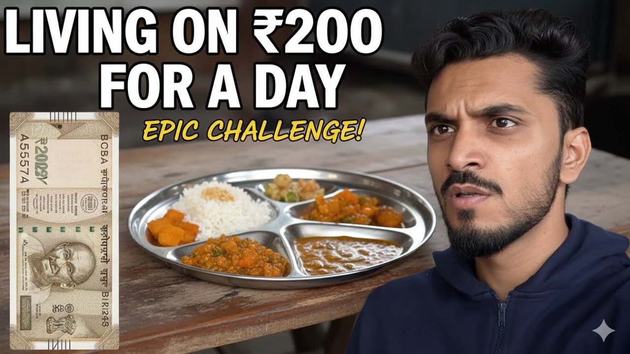 Living on ₹200 for a day!!😟