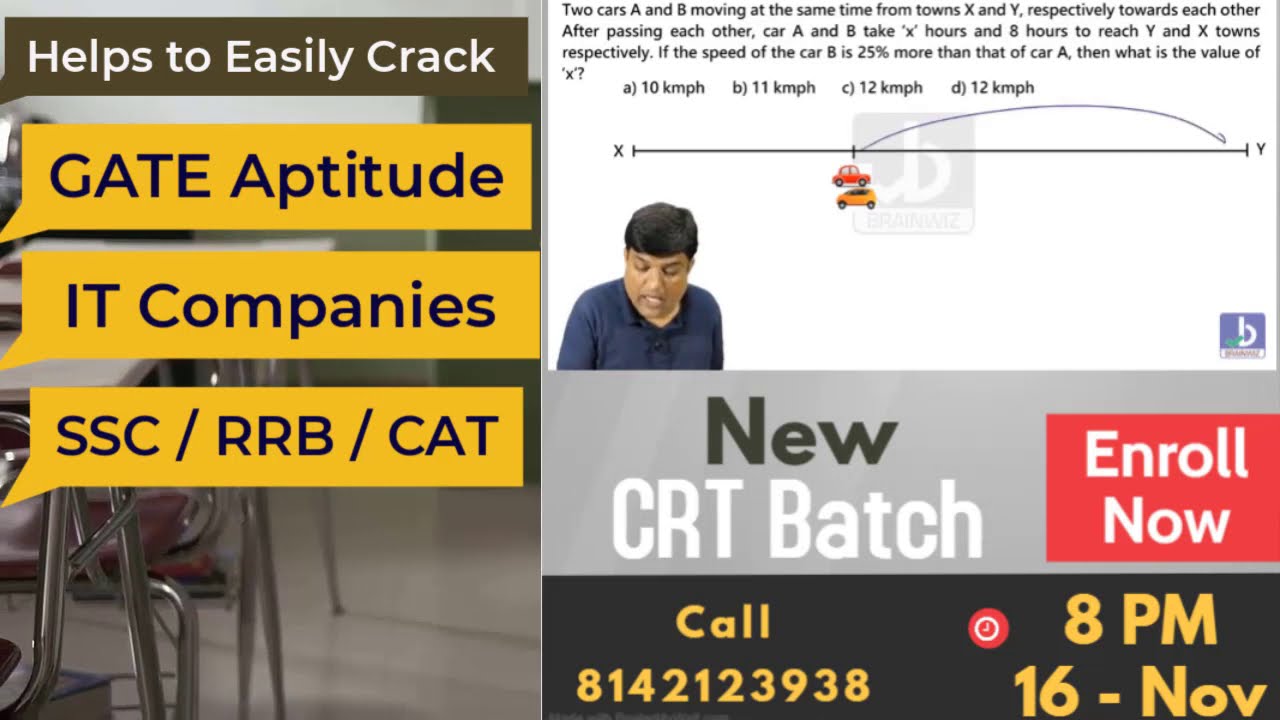 New CRT Batch | GATE 2021 | Placement Training | SSC/RRB/CAT | BRAINWIZ