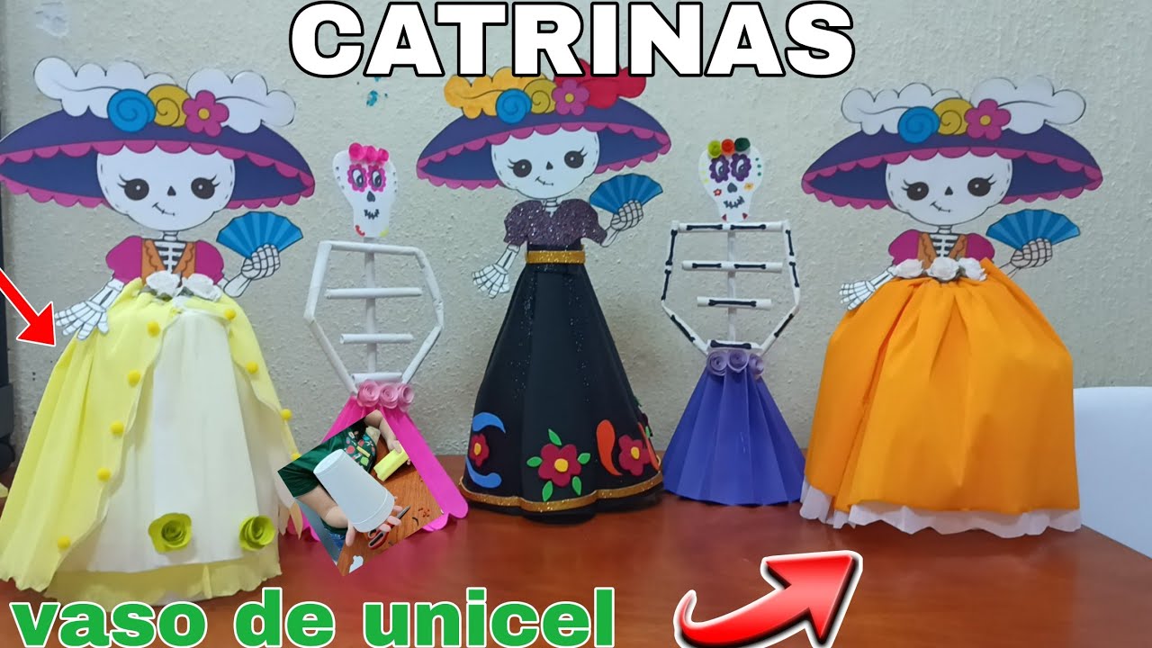 CATRINAS DE PAPEL PARA DECORAR ESTE DIA DE MUERTOS COMO VESTIR UNA CATRINA, DIA DE MUERTOS #XANTOLO