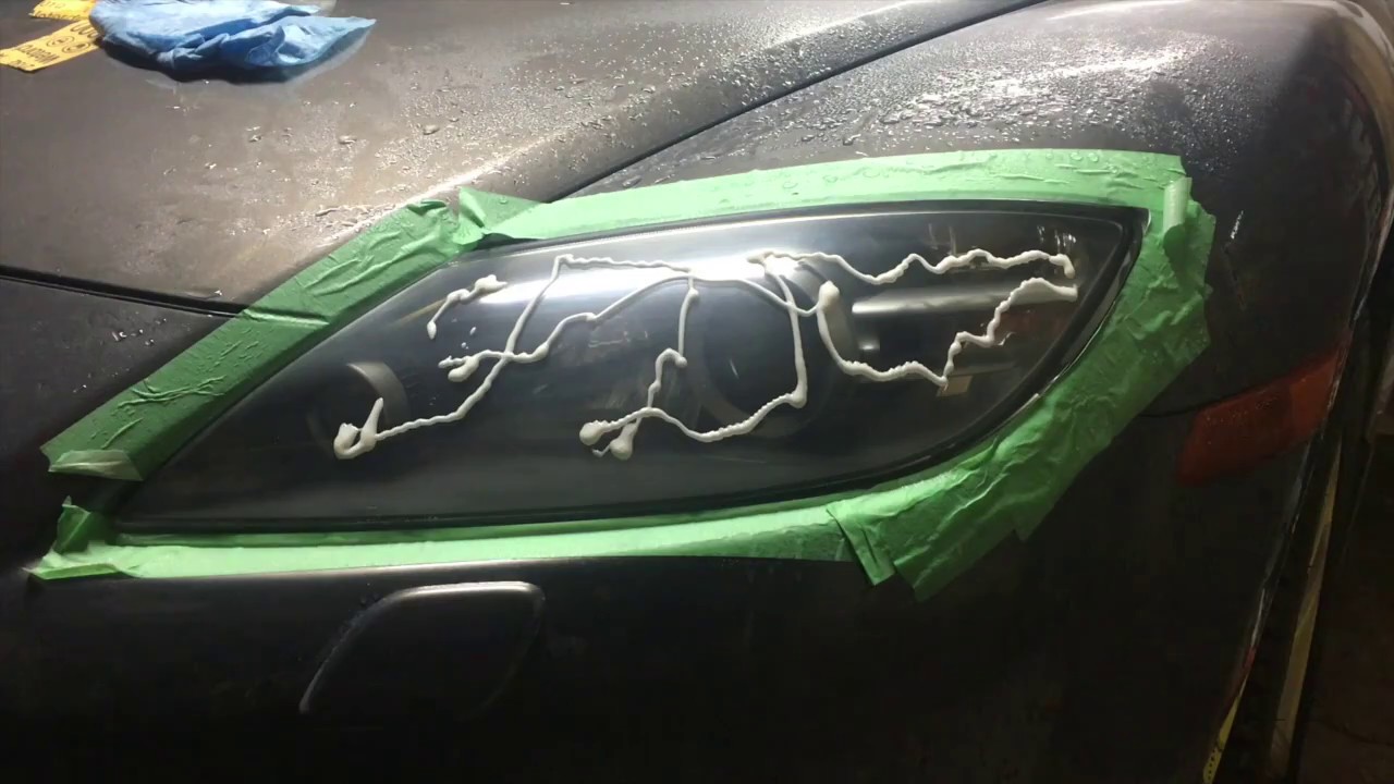 Restoring RX8 Headlights ( sanding + polishing )