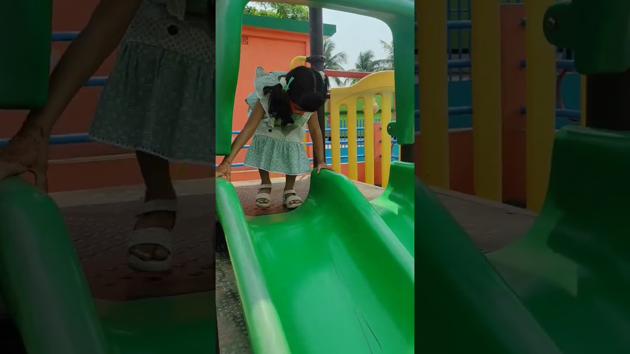 little girl sliding down #shorts #rojana   #sliding #dreamholidaypark