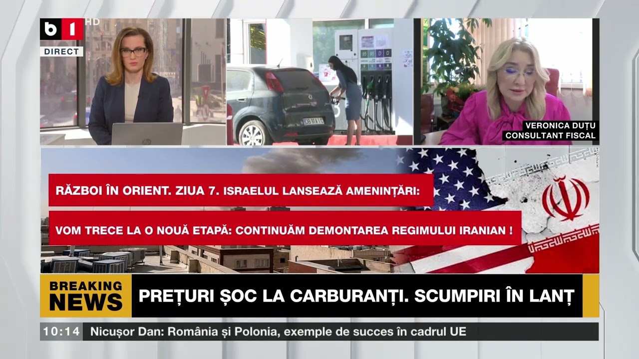 VERONICA DUȚU, CONSULTANT FISCAL, DESPRE EXPLOZIA PREȚURILOR LA POMPĂ_Știri B1TV