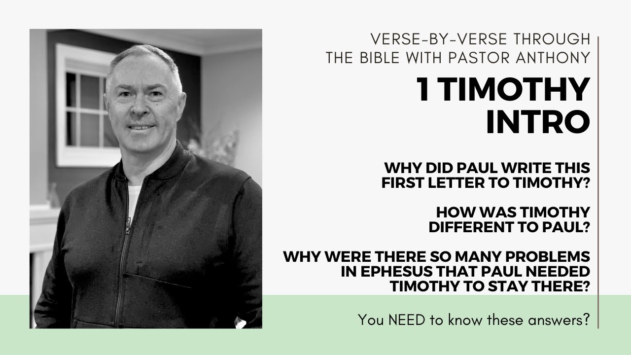 1 Timothy Introduction. Why do we need to know the reason Paul wrote this letter?