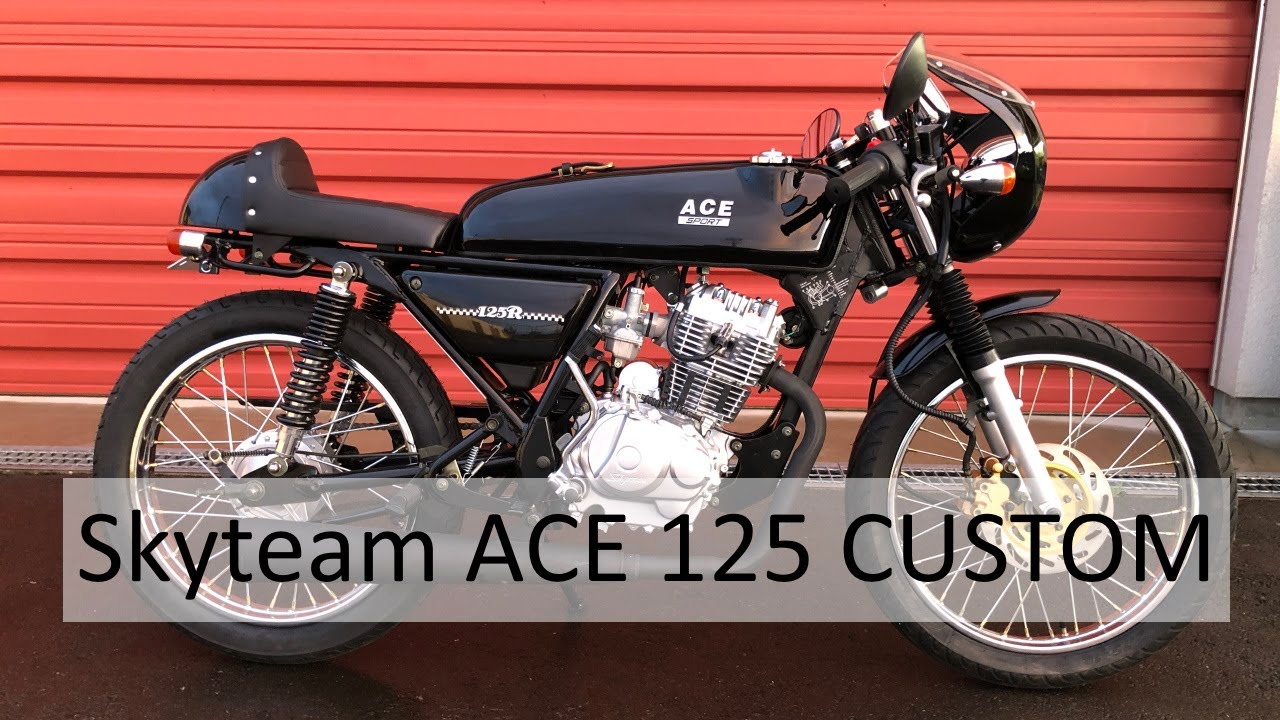 Skyteam ACE 125 Small CafeRacer CUSTOM Clip-on handle with Fairing【16Channel OowadaBASE】