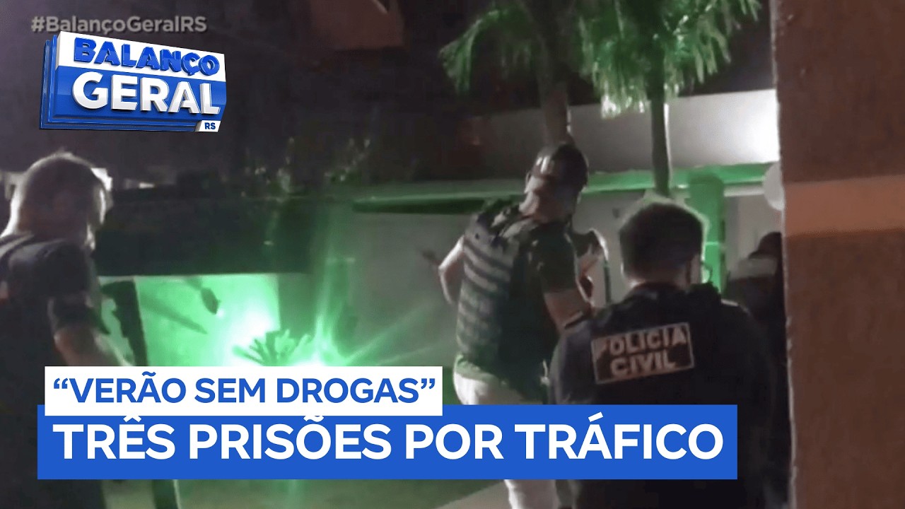 Três pessoas são presas por tráfico de drogas no litoral norte gaúcho