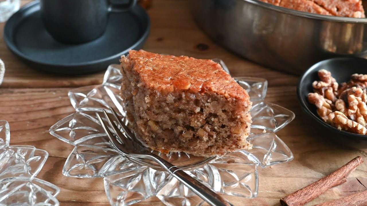 Karydopita, Greek walnut cake recipe | Mia Kouppa