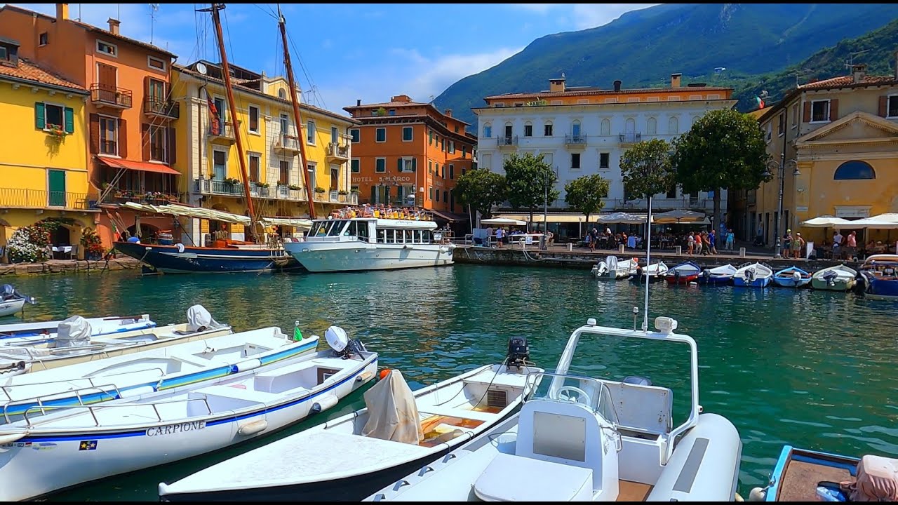 Garda Lake and the town of Malcesine...