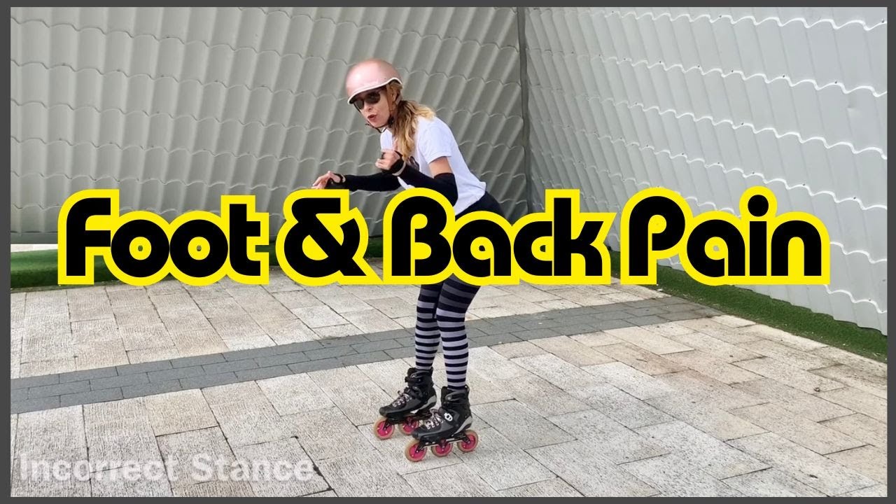 How to stop foot cramps or foot pain &/or lower back pain while inline skating or roller skating?
