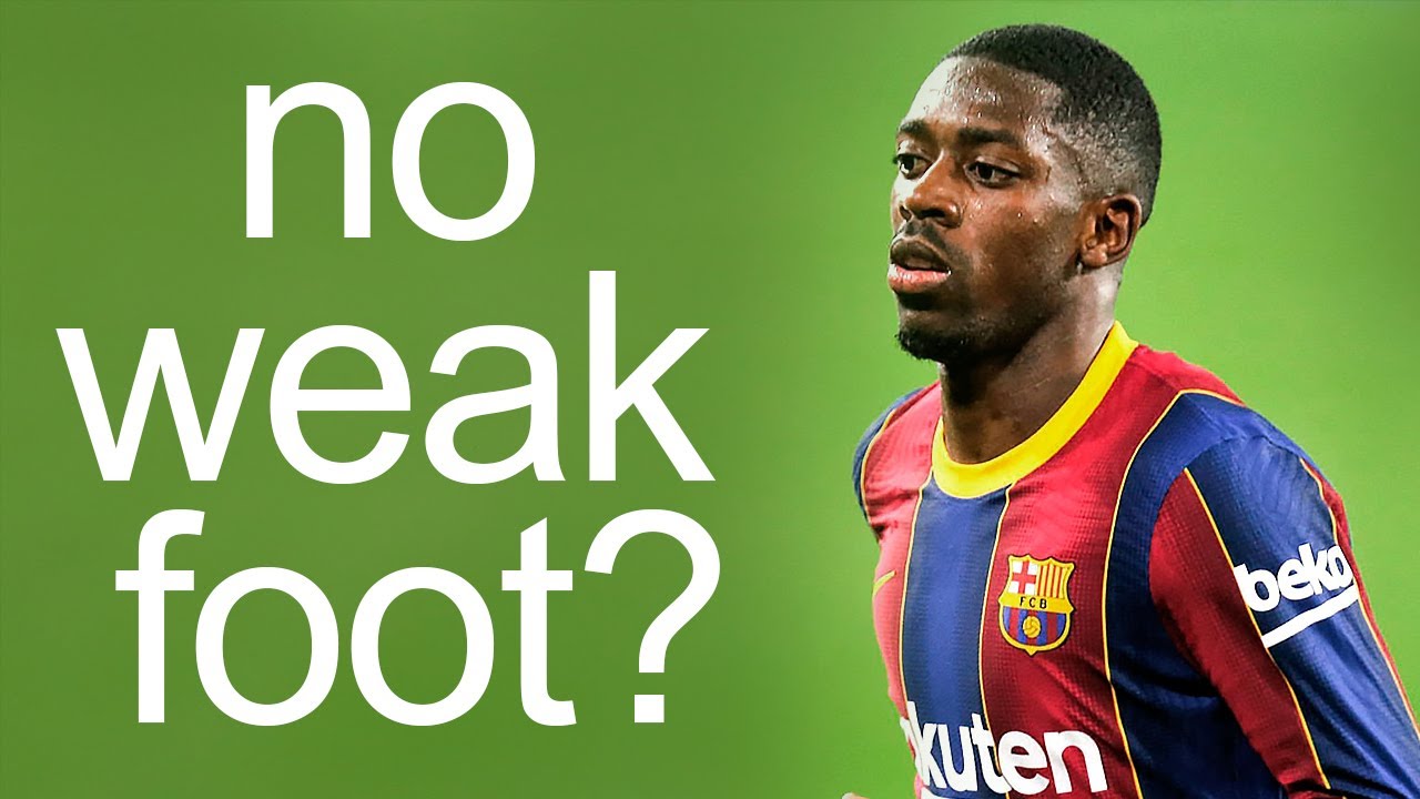 Ousmane Dembele uses his weak foot like it's not weak at all...