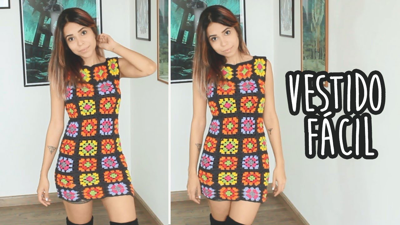 VESTIDO FÁCIL SQUARE - crochê