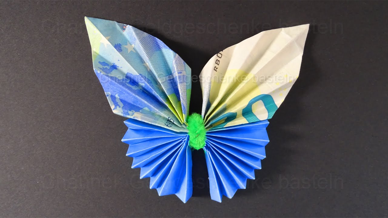 Geldscheine falten Schmetterling - Geld falten zur Hochzeit
