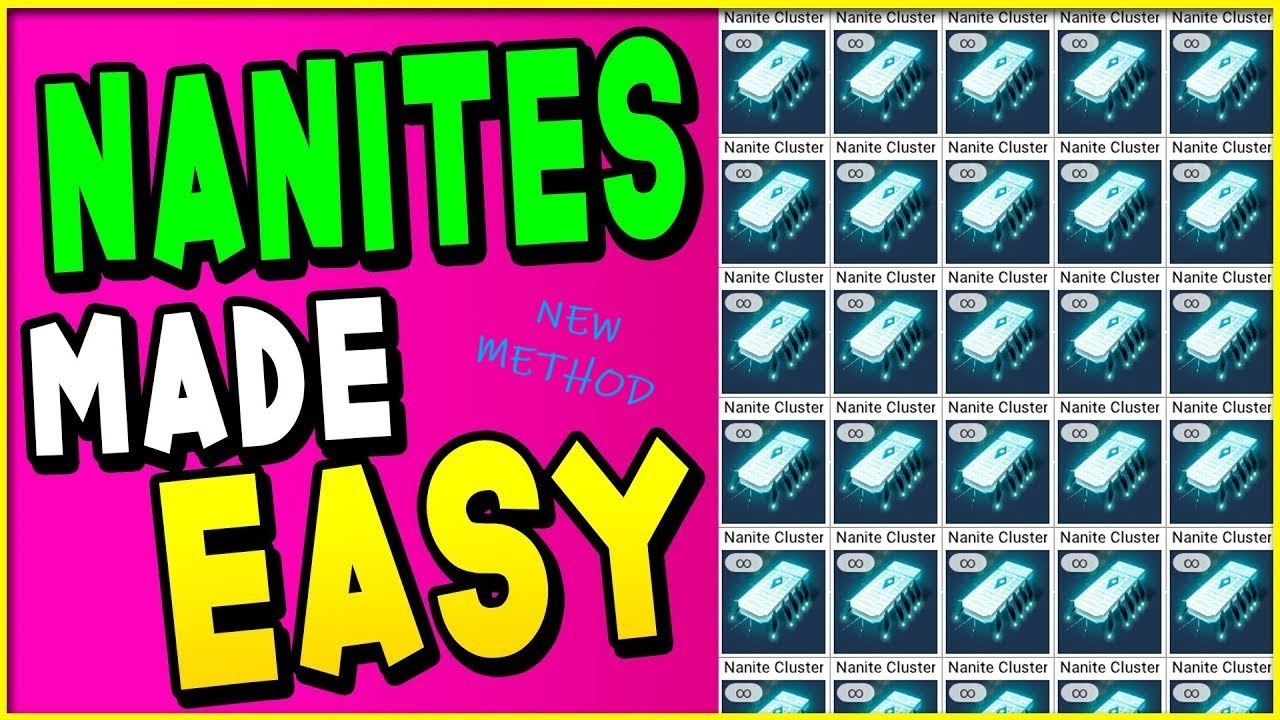 Easiest and fastest way to get nanite clusters.