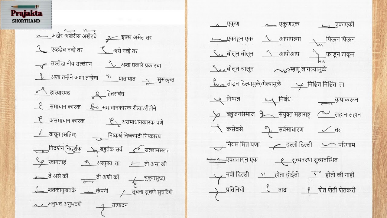 मराठी डिक्टेशन १ कायमची शब्दचिन्हे | मराठी Shorthand | लिमये लघुलेखन | Prajakta Shorthand | Hemlata