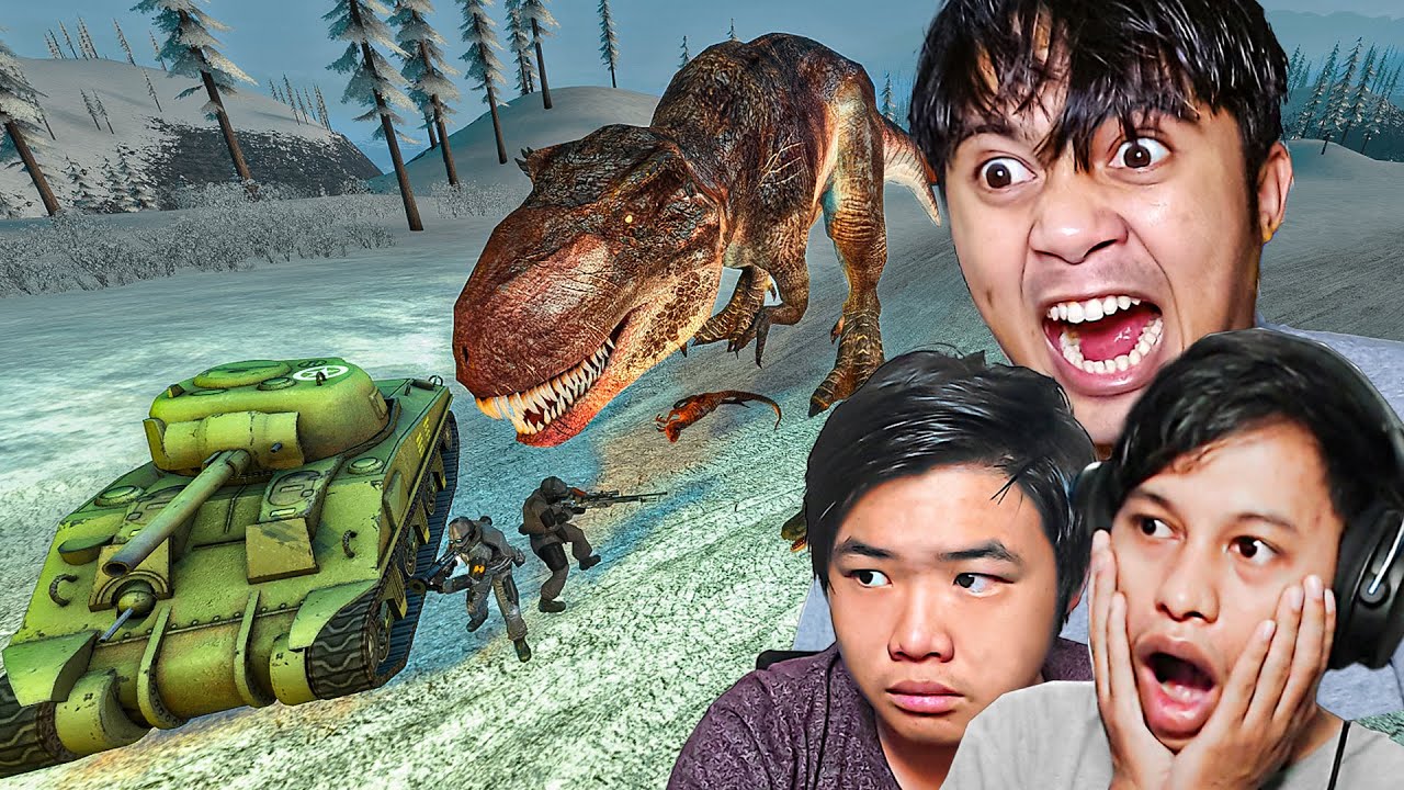 PERANG! Tank VS T-Rex | Garrys Mod