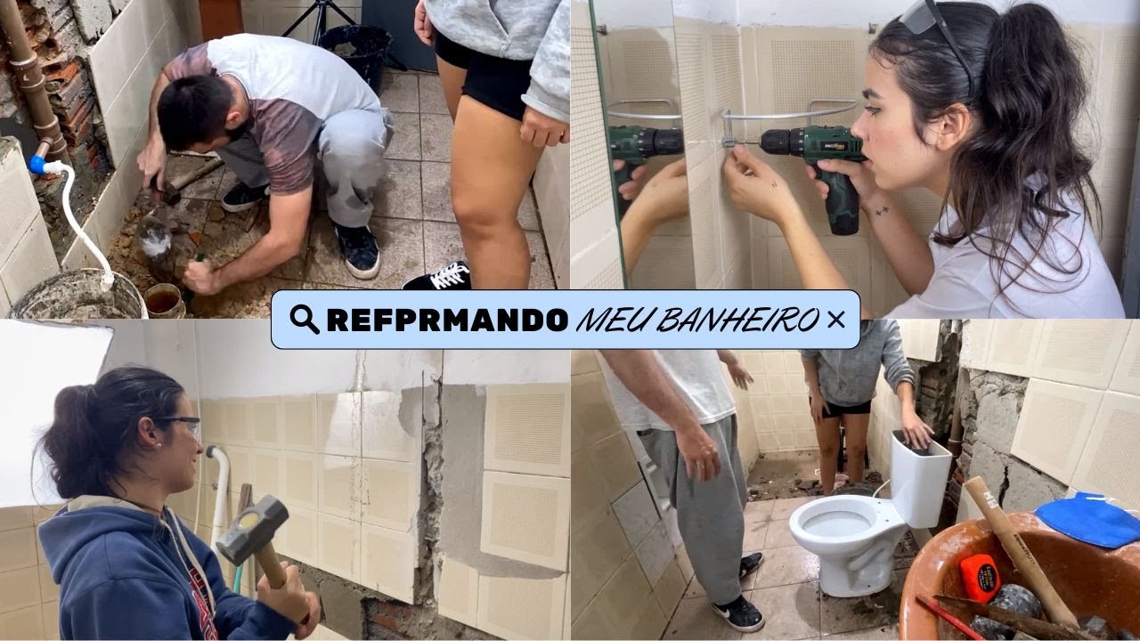 Como esta a TRANSFORMAÇÃO do MEU BANHEIRO ANTIGO!😲🔨😪🏠