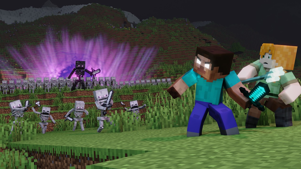 Herobrine Protects The Village! - Alex And Steve Life (Minecraft Animation)
